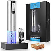 Zulay Kitchen Electric Wine Bottle Opener with Charging Base & Foil Cutter