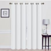 Solid Blackout Thermal Grommet Curtain Panels With Foam Backing (Set of 2)