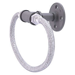 Allied Brass Pipeline Collection Towel Ring with Stainless Steel Braided Ring