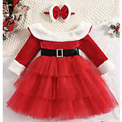 Girls Santa Themed Christmas Dress