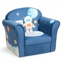 Costway Kids Astronaut Armrest Upholstered Couch