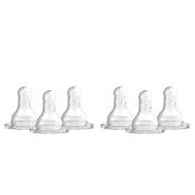 Dr. Brown&#39;s Natural Flow Preemie Flow Narrow Baby Bottle Silicone Nipple, Slowest Flow, 0m+, 100% Silicone Bottle Nipple, 6 Pack