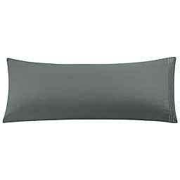 PiccoCasa 1-Pack Envelop Microfiber Embroidery Pillowcases, Dark Gray 20