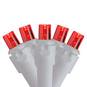 Brite Star Set of 70 Red LED Wide Angle Icicle Christmas Lights - 6ft White Wire