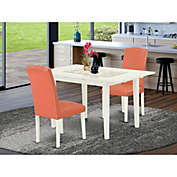 East West Furniture Dining Table- Parson Chairs