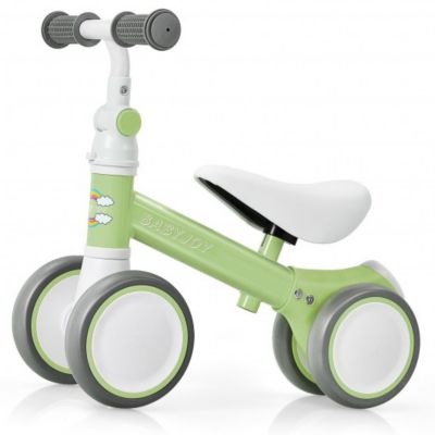 Costway Baby Balance Bike with Adjustable seat and Handlebar for 6 - 24 Months-Green