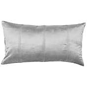 Classic Home Viva Velvet Lumbar Pillow Silver 14x26