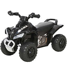 Aosom NO Power Ride on Car for Kids 4 Wheel Foot-to-Floor Sliding Walking Push Along ATV Toy for 18-36 Months, Black