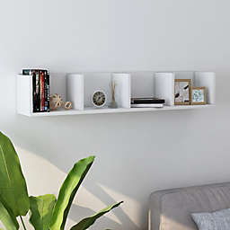 vidaXL CD Wall Shelf White 39.4