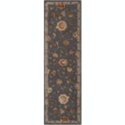 Michael Amini Michael Amini Serenade SRD02 Slate/Brown/Beige Area Rug - 2'3 x 7'6