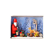 Dregeno Santa with Forest Animals Matchbox - 1.5"H x 2.25"W x .75"D