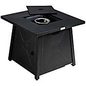 Costway 30" Square Propane Gas Fire Table with Waterproof Cover
