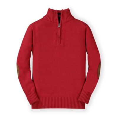 Hope & Henry Boys&#39; Long Sleeve Half Zip Pullover Sweater, Red, 12-18 Months