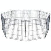 YML Animal Play Pen With Door 24" x 48" - 8 Panels Black