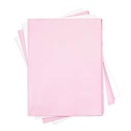 Sparkle and Bash Pink and White Tissue Paper for Gift Wrapping Bags, Metallic Bulk Set (60 Sheets)