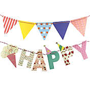 Wrapables Multi-Print Triangle Pennant and Birthday Banners Party Decorations, Happy Birthday