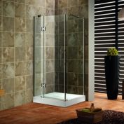 Bath, Kitchen & Basic TRUSTMADE 38 in. W x 38 in. D x 76 in. H Frameless Square Hinged Shower