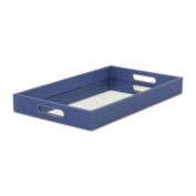 Cheungs Decorative Labai Navy Blue Shagreen, Mirrored Tray