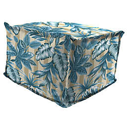 Jordan Manufacturing Jordan Manufacturing Outdoor Pouf Ottoman with Flange - Freemont Chambray