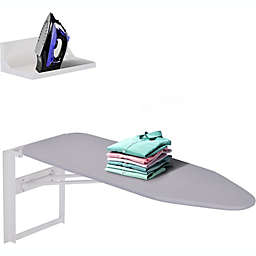 Ivation Wall-Mounted Ironing Board w/ Storage Shelf, Foldable 36.2 x 12.2