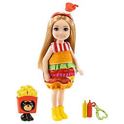 Barbie Chelsea Club With Burger Costume And Pet Doll Set