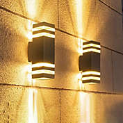 Kitcheniva Modern Outdoor LED Wall Light Dual Head Porch Sconce Lamp 2 Packs