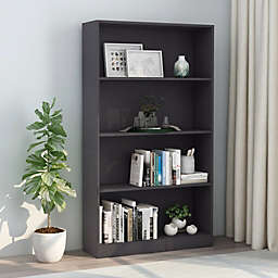 vidaXL 4-Tier Book Cabinet Gray 31.5