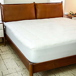 Flash Furniture Capri Comfortable Sleep White Mattress Pad - Deep Pocket - Queen Size - Quilted Cotton Top - Hypoallergenic - Fits 8"-21" Mattresses