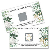 Big Dot of Happiness Boho Botanical Bride - Greenery Bridal Shower and Wedding Party Game Scratch Off Cards - 22 Count