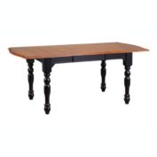 Besthom Oak Selections 36 In. Rectangle Distressed Antique Black With Cherry Wood Dining Table (Seats 8)