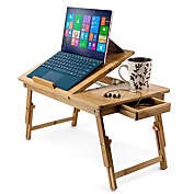 Zimtown Bamboo Folding Laptop Table Bed Desk Tray Stand