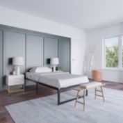 Emma + Oliver 14 Inch Twin Metal Platform Bed Frame/Steel Slat Support/No Box Spring Needed