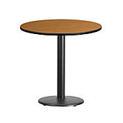 Flash Furniture Graniss 30&#39;&#39; Round Natural Laminate Table Top with 18&#39;&#39; Round Table Height Base
