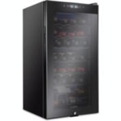 Ivation 28 Bottle Compressor Wine Cooler Refrigerator w/Lock 41f-64f Glass Door Black