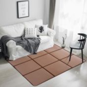 Stock Preferred Foldable Rattan Non-Slip Large Carpet Floor Mat Pad in Brown