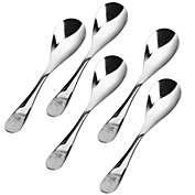 Unique Bargains Stainless Steel Spoons Set of 5 Kitchenware, Polished Mini Tiny Small Spoons for Cooking Soup Spoon Oil Salt Sugar Dining Spoons, 7.5" Length