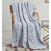 Noble House Extra Heavy and Plush Oversized Throw Blanket  50" x 70" - Grey White Leopard