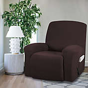 PRIMEBEAU Recliner Stretch Sofa Slipcover Sofa Cover 1 Piece Furniture Protector, Brown