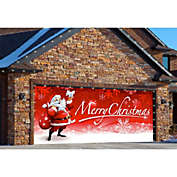 Showdown Displays 7&#39; x 16&#39; Red and White "Merry Christmas" Outdoor Car Garage Door Banner