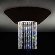 Brillo 3 Light Flush Mount Pendant - White with Hanging Gems by Eurofase