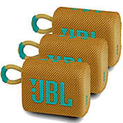 3x JBL Go 3 Portable Waterproof Wireless IP67 Dustproof Bluetooth Speaker Yellow