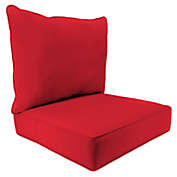 Jordan Manufacturing 2 Piece Deep Seat Chair Cushion Red