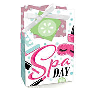 Big Dot of Happiness Spa Day - Girls Makeup Party Favor Boxes - Set of 12
