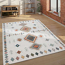 Paco Home Ethnic Design Rug in Cream with Traditional colorful Patterns