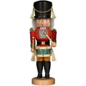 Alexander Taron 15.75" Free Standing Christian Ulbricht Handcrafted Wooden Red Drummer Nutcracker