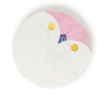 GAURI KOHLI Snowy Owl Marble Cheese Board - 8"