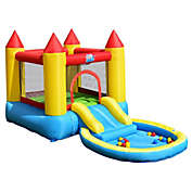 Slickblue Kids Inflatable Bounce House Castle with Balls Pool and Bag