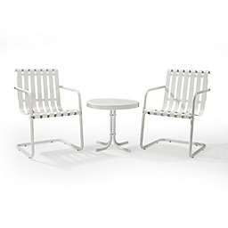 Crosley Furniture Gracie 3Pc Outdoor Chat Set White