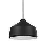 Contemporary Home Living 14" Matte Black and White Contemporary Hanging Pendant Ceiling Light Fixture