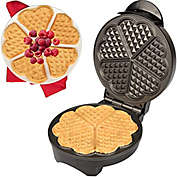 CucinaPro Heart Waffle Maker - Non-Stick Waffle Griddle Iron with Browning Control - 5 Heart-Shaped Waffles, Great Holiday Gift